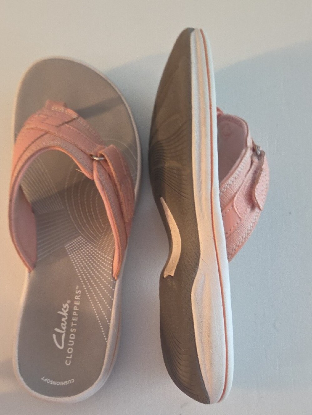 Clarks Cloudsteppers Women's Rose Pink Thong Sandals - Picture 4 of 7